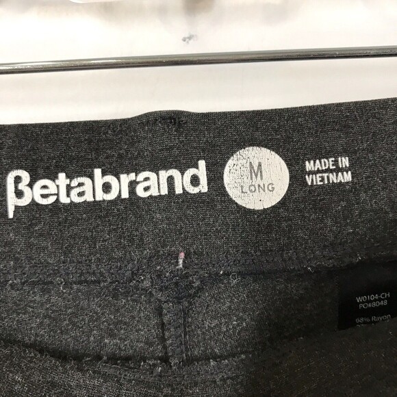 Betabrand Charcoal Gray Women Size Medium Long Pull On Bootcut Yoga Career Pants - Picture 7 of 9